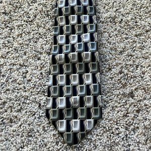 Black and Silver Pierre Cardin Silk Tie